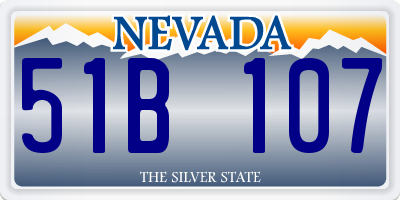 NV license plate 51B107