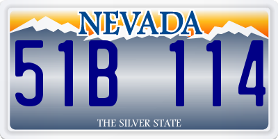 NV license plate 51B114