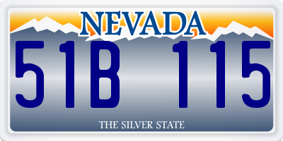 NV license plate 51B115