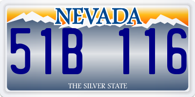 NV license plate 51B116