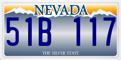 NV license plate 51B117