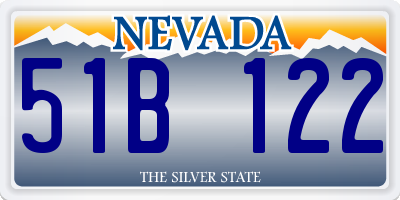 NV license plate 51B122