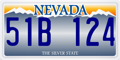 NV license plate 51B124