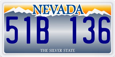 NV license plate 51B136