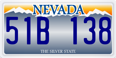 NV license plate 51B138