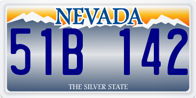 NV license plate 51B142