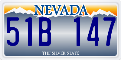 NV license plate 51B147