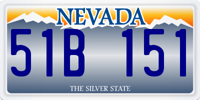 NV license plate 51B151