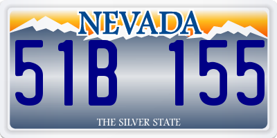 NV license plate 51B155