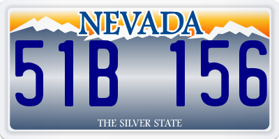 NV license plate 51B156