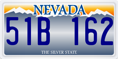 NV license plate 51B162