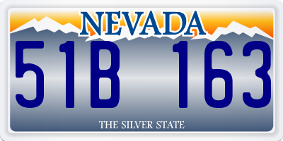 NV license plate 51B163