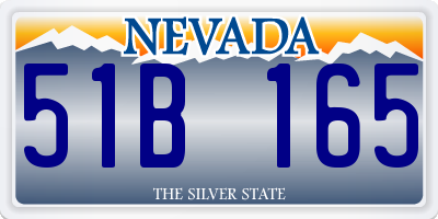NV license plate 51B165