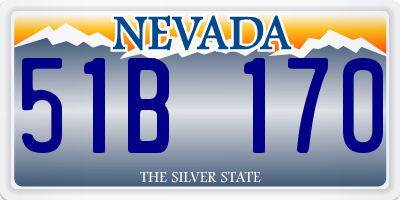 NV license plate 51B170