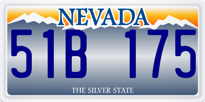 NV license plate 51B175