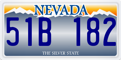 NV license plate 51B182