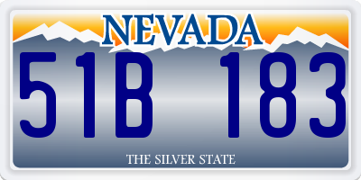 NV license plate 51B183