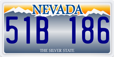 NV license plate 51B186