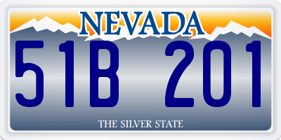 NV license plate 51B201