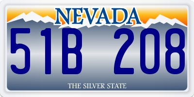 NV license plate 51B208