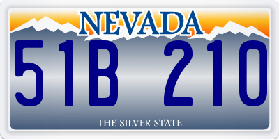 NV license plate 51B210