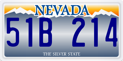 NV license plate 51B214