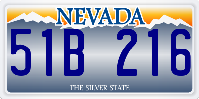 NV license plate 51B216