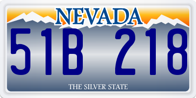 NV license plate 51B218