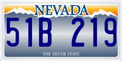 NV license plate 51B219