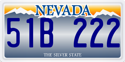 NV license plate 51B222