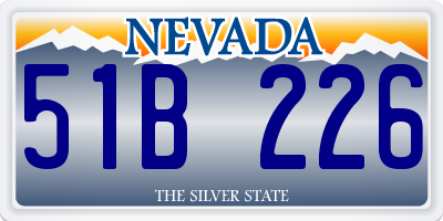 NV license plate 51B226