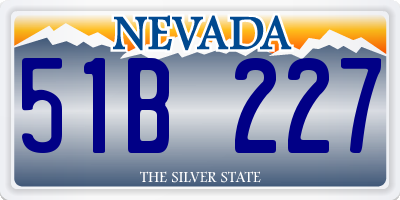 NV license plate 51B227