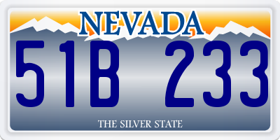 NV license plate 51B233