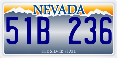 NV license plate 51B236