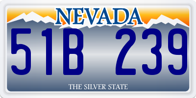 NV license plate 51B239