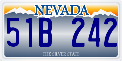 NV license plate 51B242