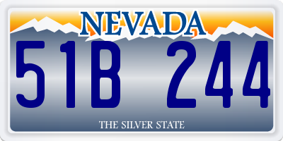 NV license plate 51B244