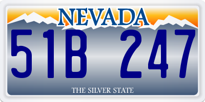 NV license plate 51B247