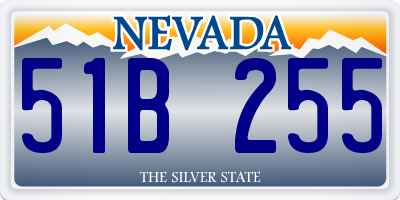 NV license plate 51B255
