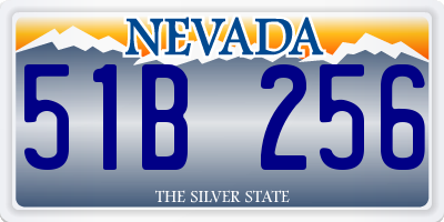 NV license plate 51B256