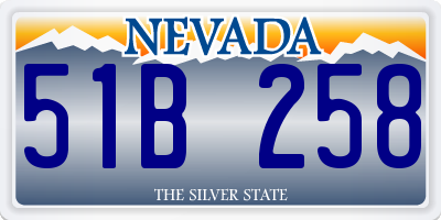 NV license plate 51B258