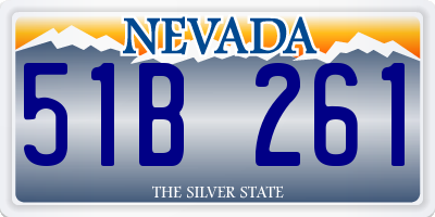 NV license plate 51B261