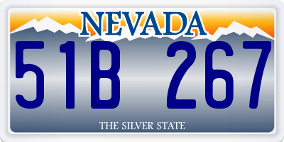 NV license plate 51B267