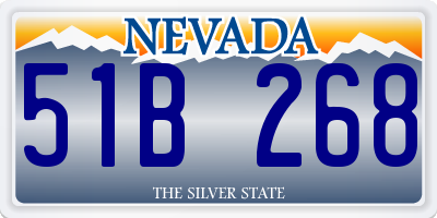 NV license plate 51B268