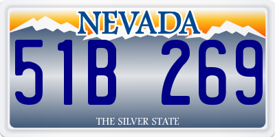 NV license plate 51B269