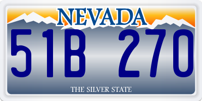 NV license plate 51B270