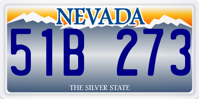 NV license plate 51B273