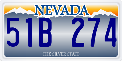 NV license plate 51B274