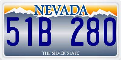 NV license plate 51B280