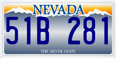 NV license plate 51B281